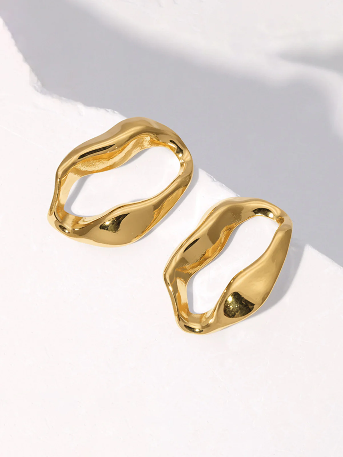 Irregular Wavy Hoop Earrings