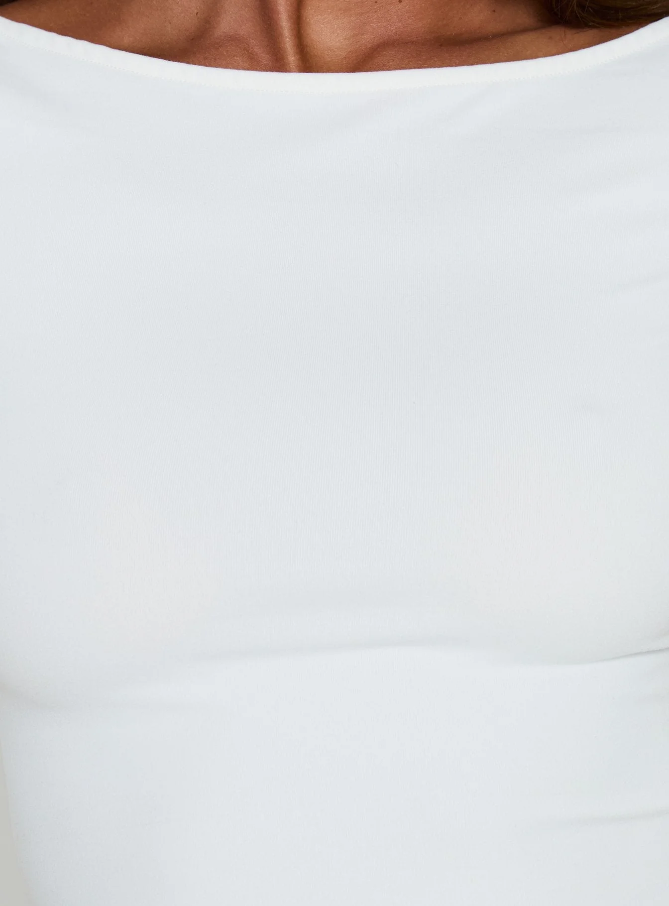 Daily Define Boatneck 3/4 Sleeve Top White