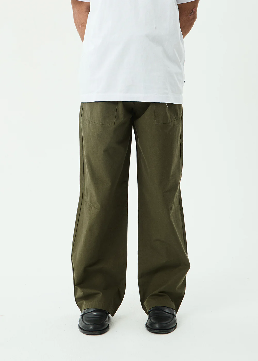 AFENDS Mens Glider - Pleated Pant - Military