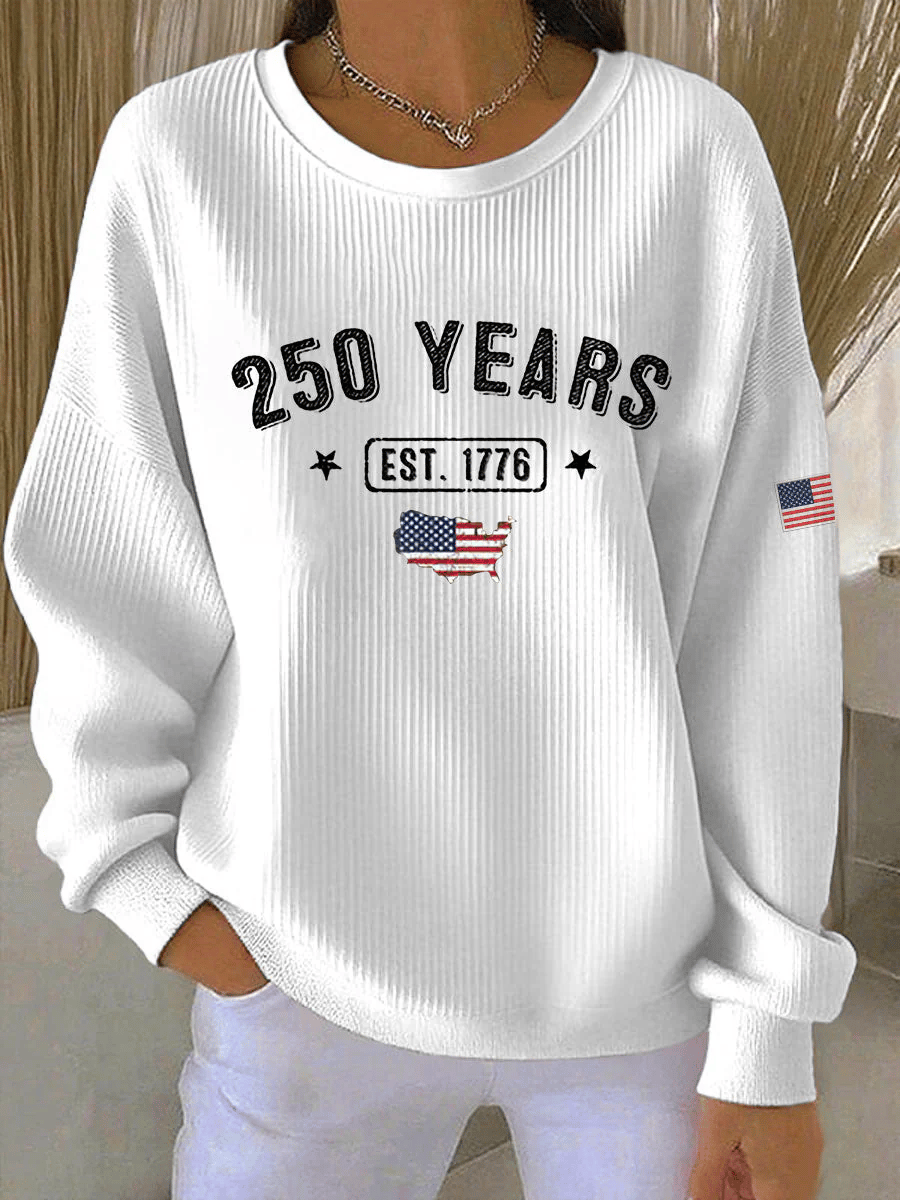 Women's 250th Anniversary Print Round Neck Sweatshirt