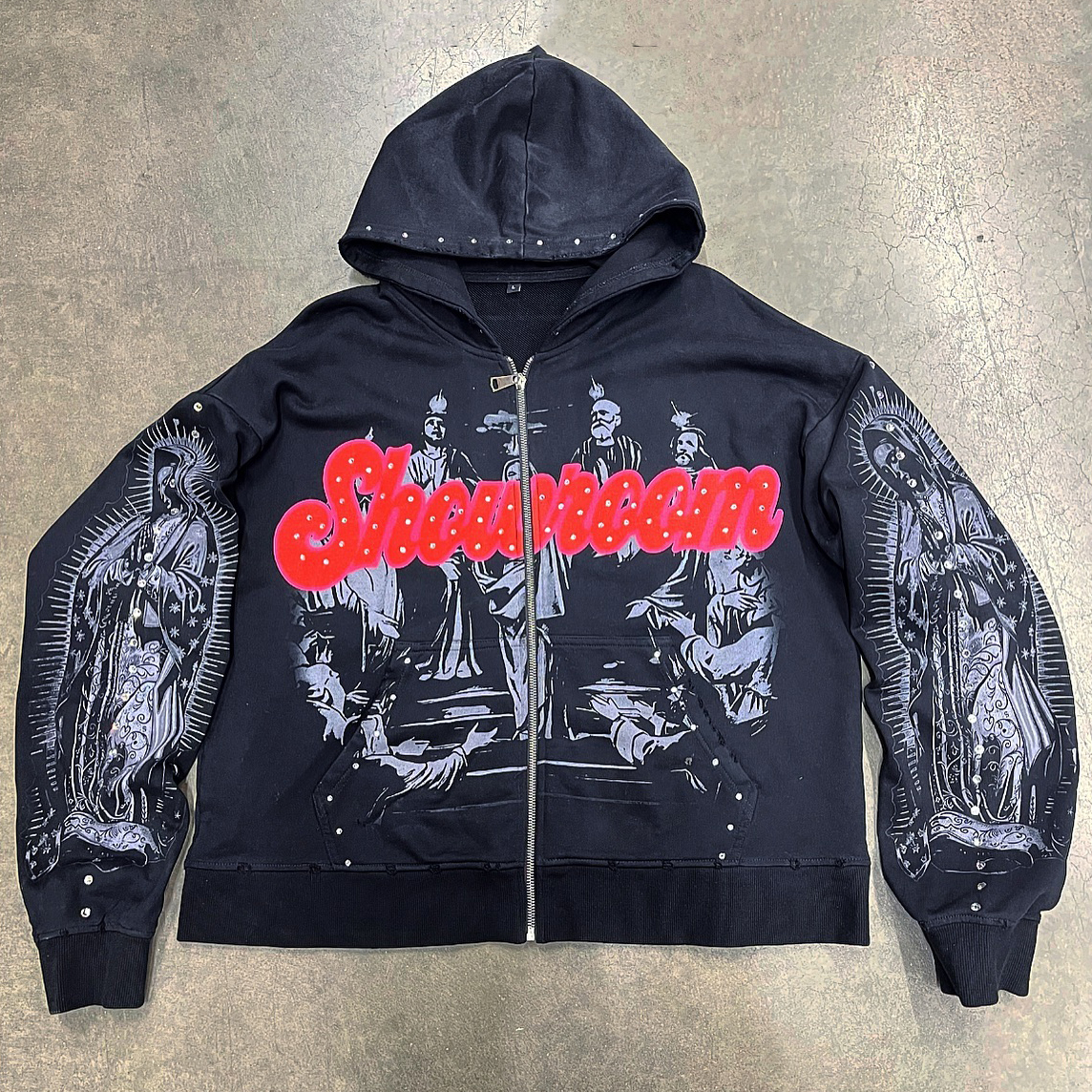 The Last Supper Casual Street Vintage Zip Hoodie