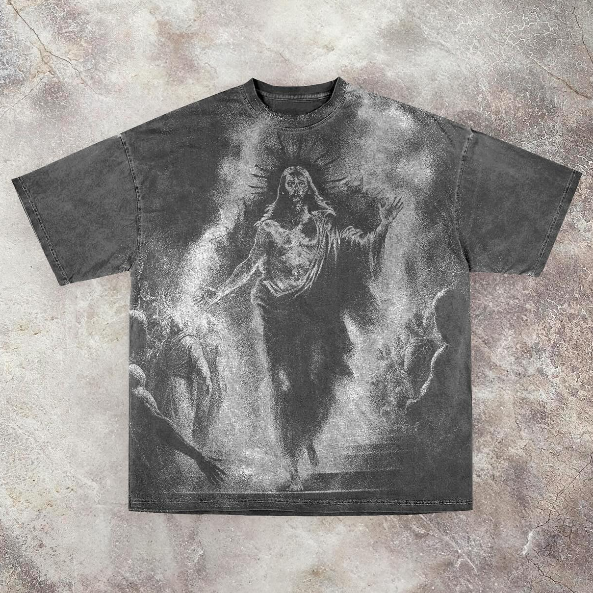 Vintage distressed Jesus print T-shirt