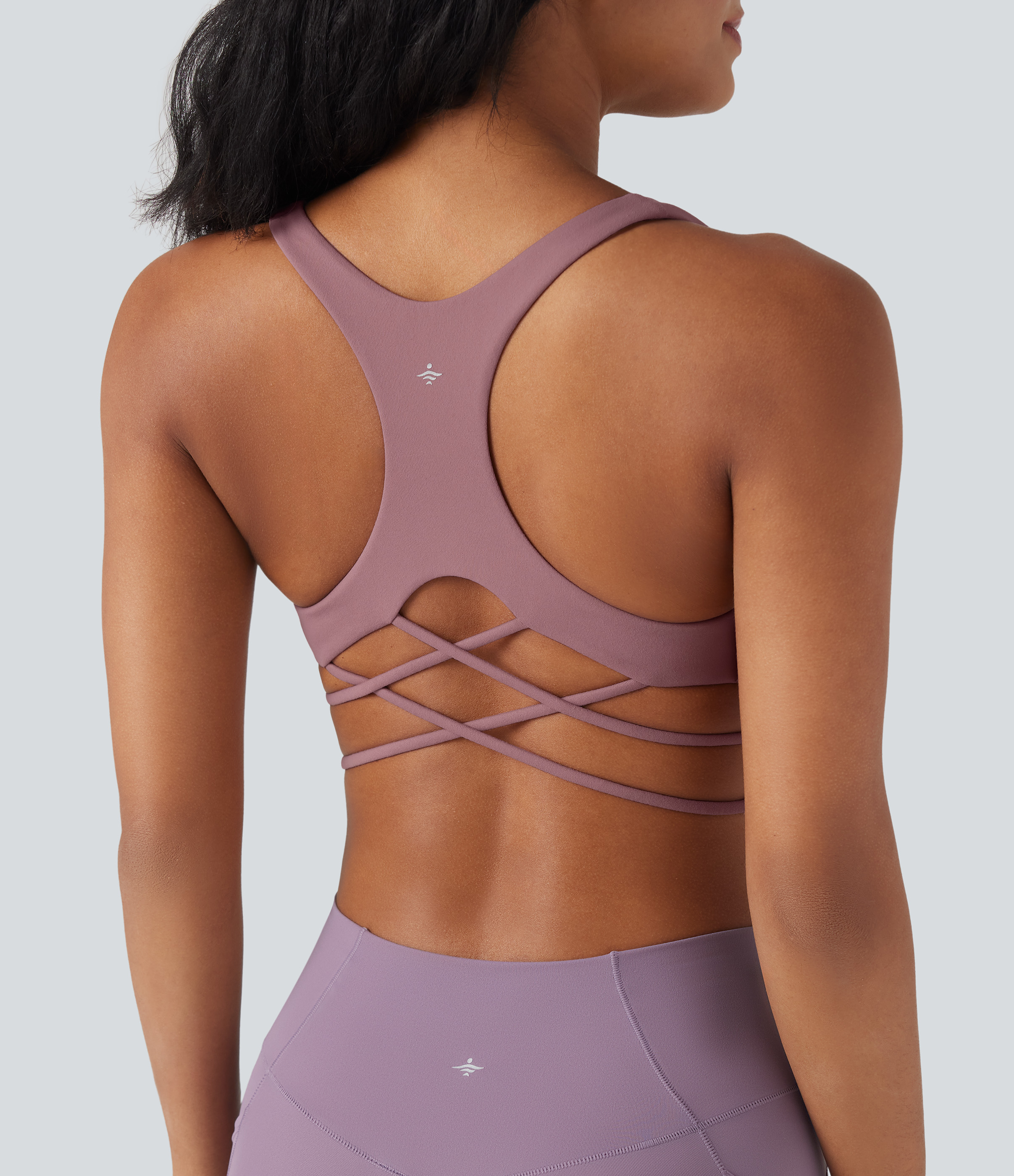 Light Support Racerback Crisscross Yoga Sports Bra
