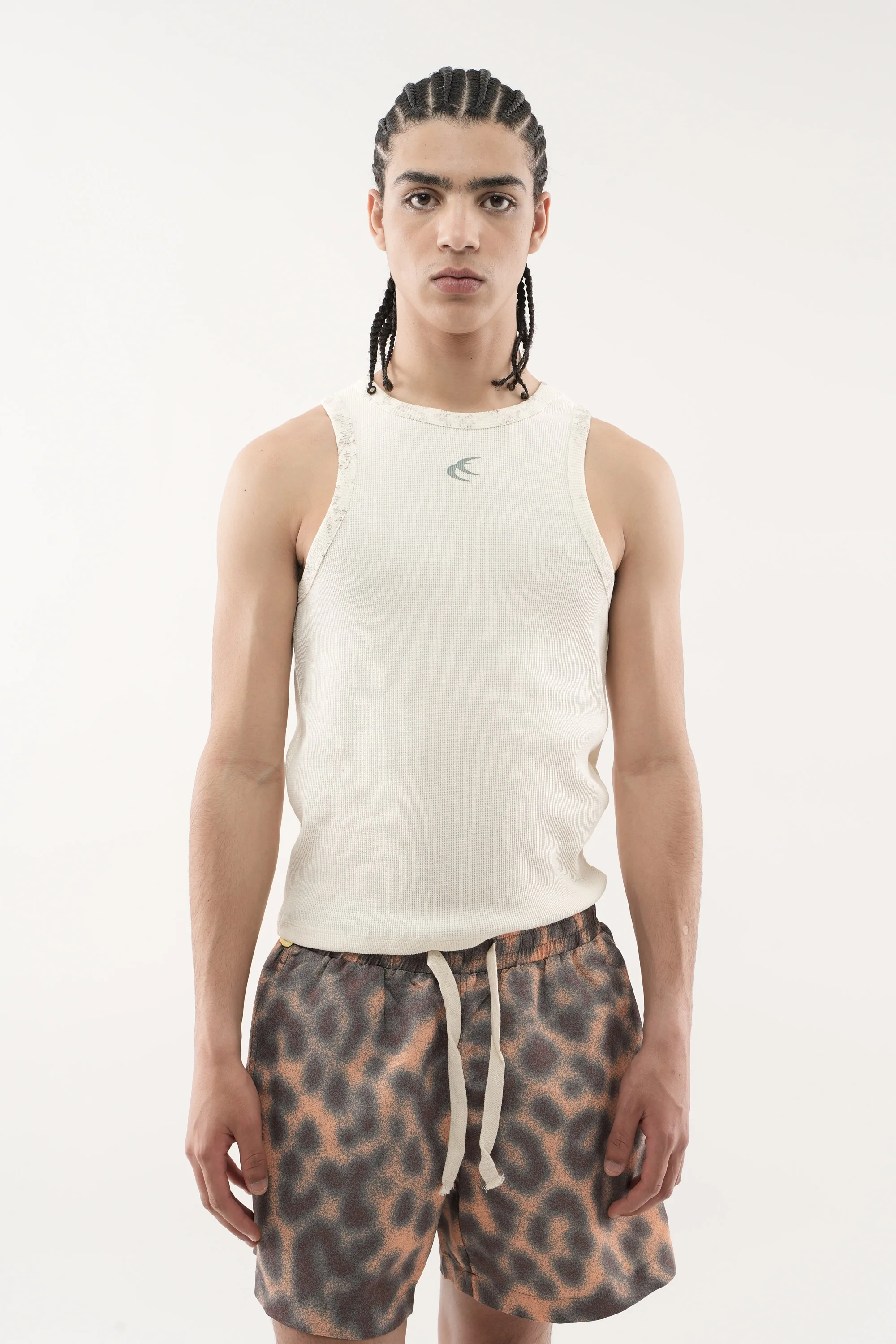 Animal Ecru Waffle SCFF Tank Top