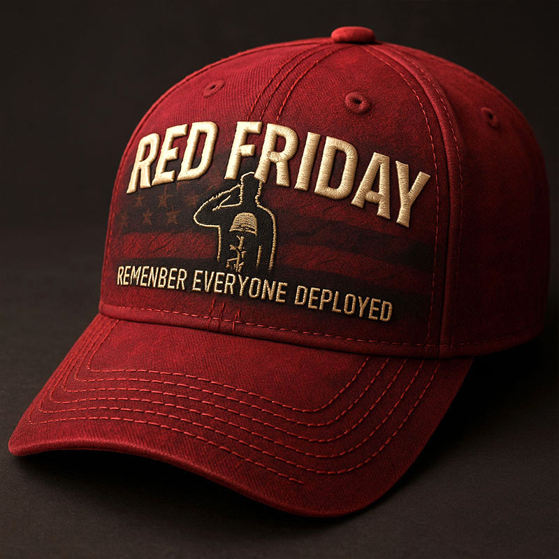 Red Friday Printed Casual Hat