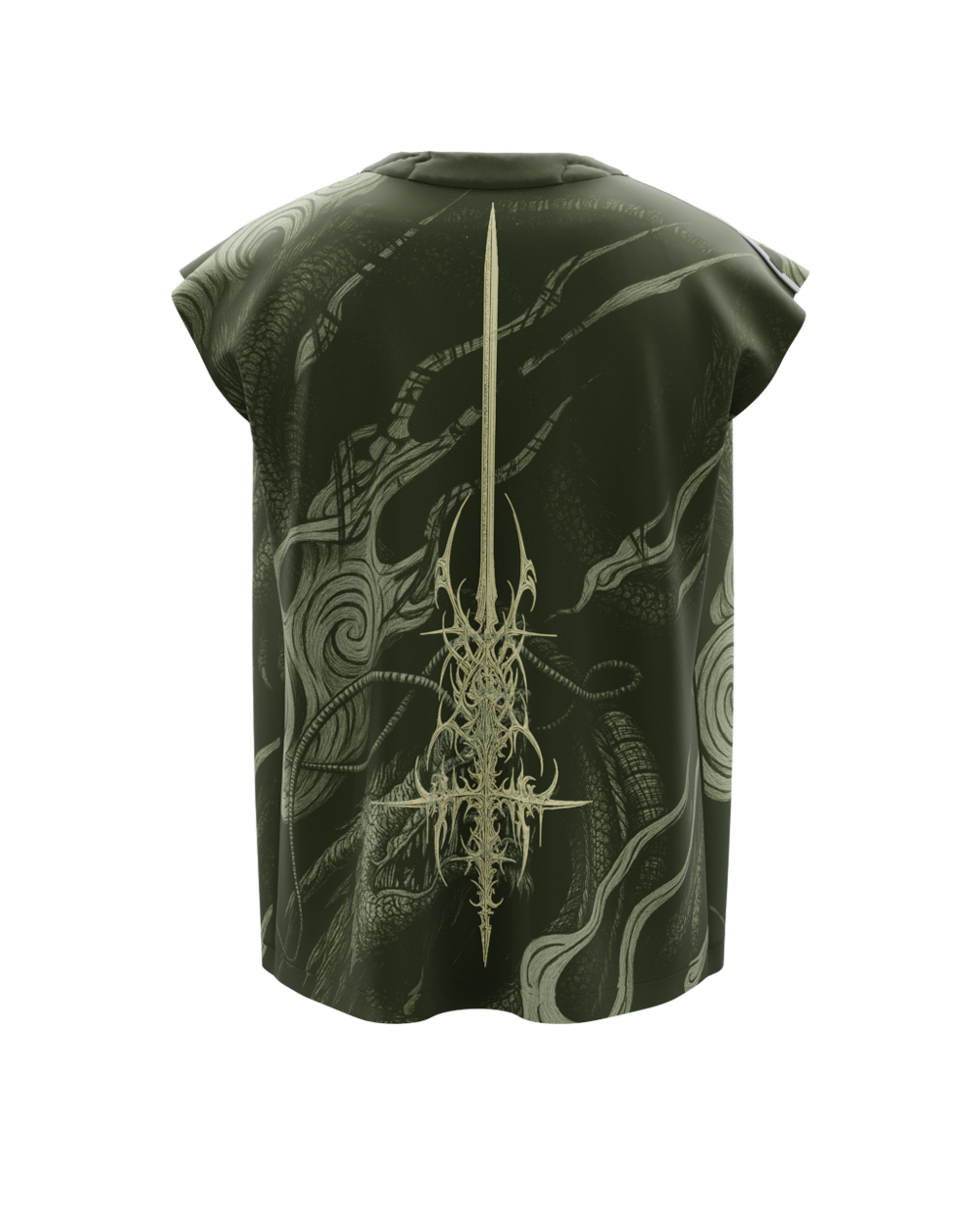 Dagger Olive Unisex Boxy Vest