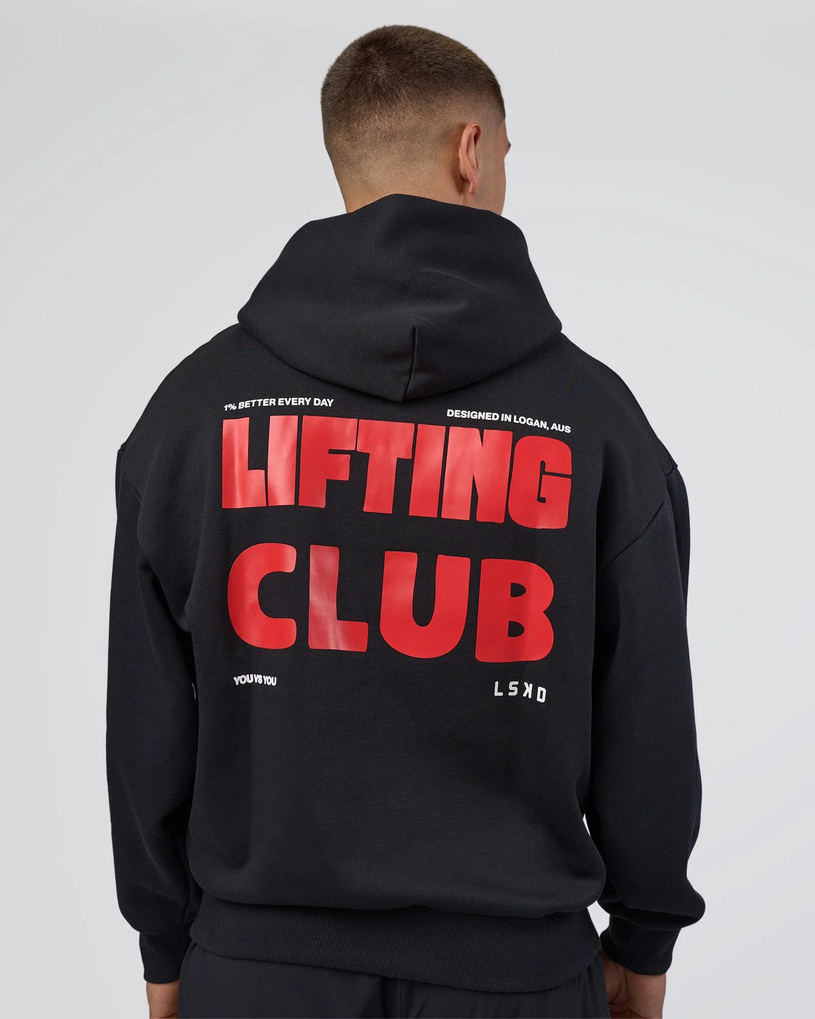 Lifting Unisex Oversized Hoodie - Black-Flame