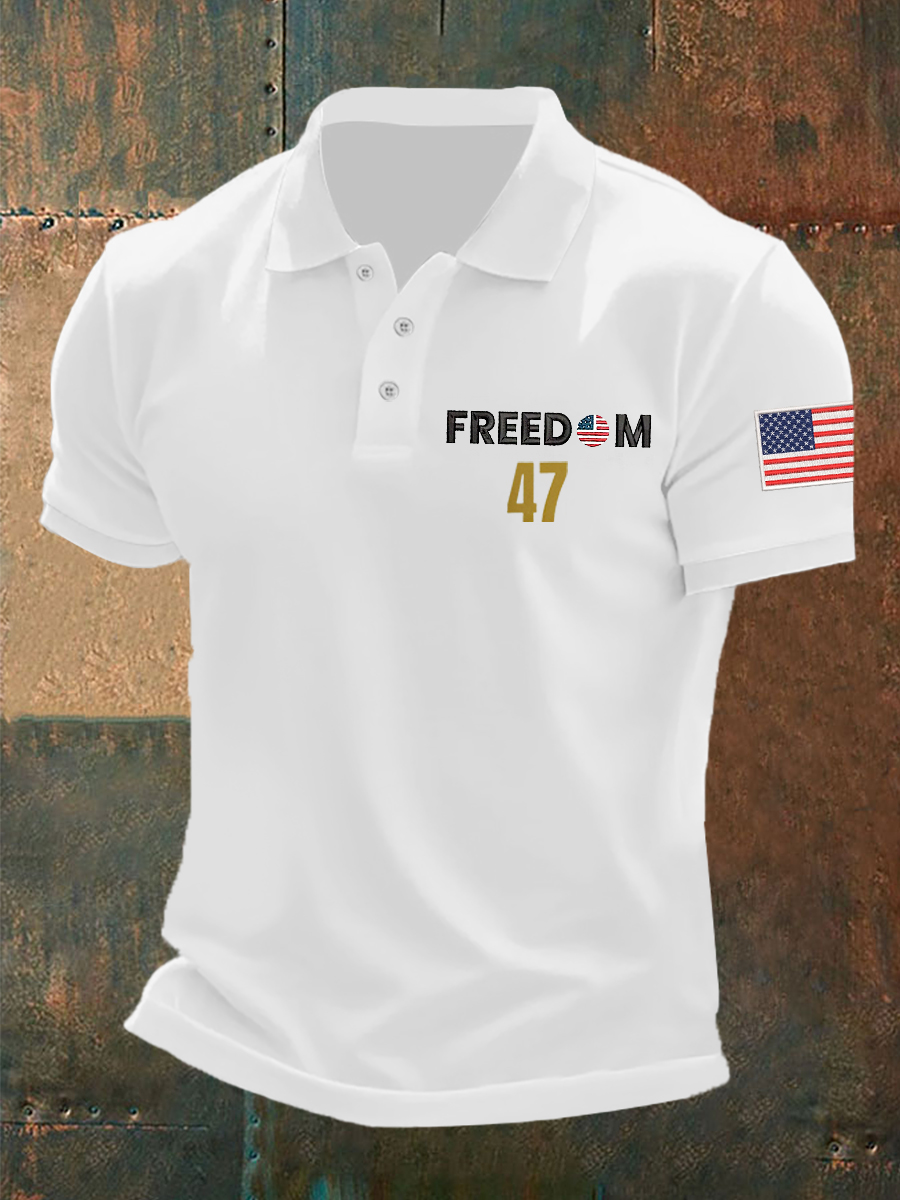 Men's Freedom 47 Flag Short Sleeve  Top