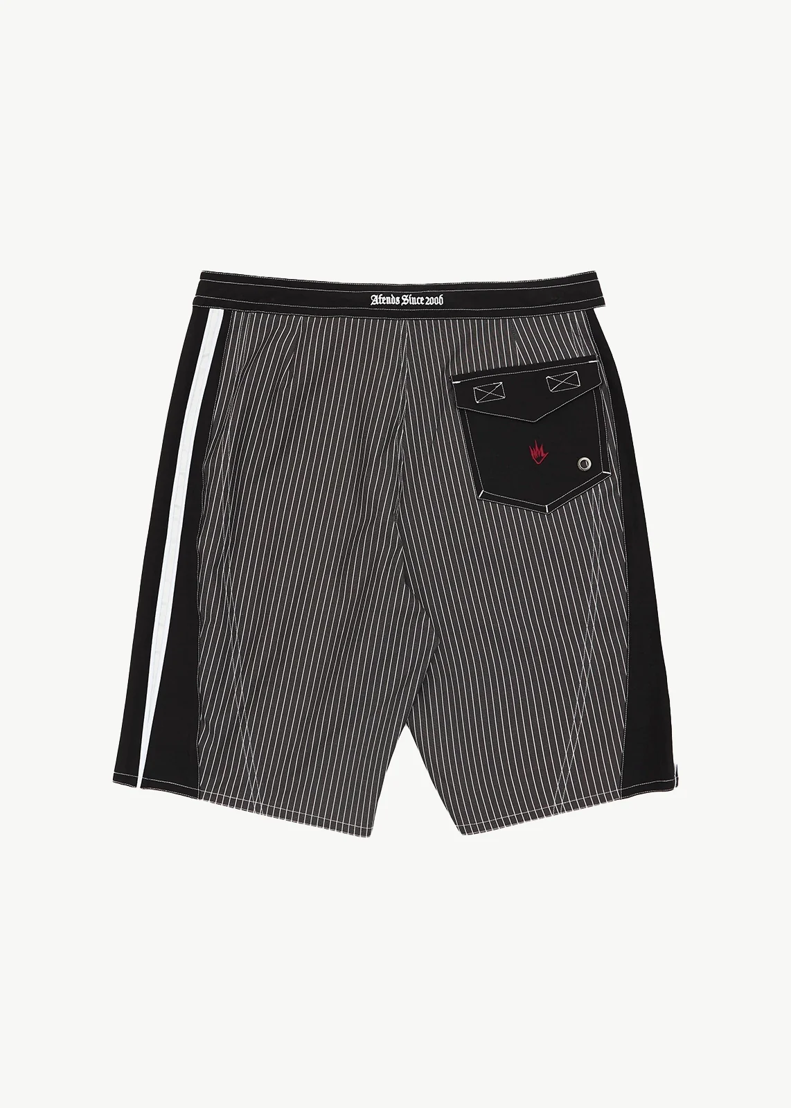 AFENDS Mens Forum - Surf Related V2 Boardshort 22 Inch - Black Stripe