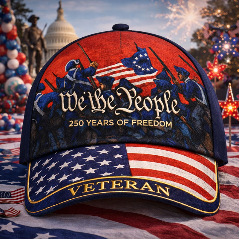 250th Anniversary Veterans Art Print Casual Hat