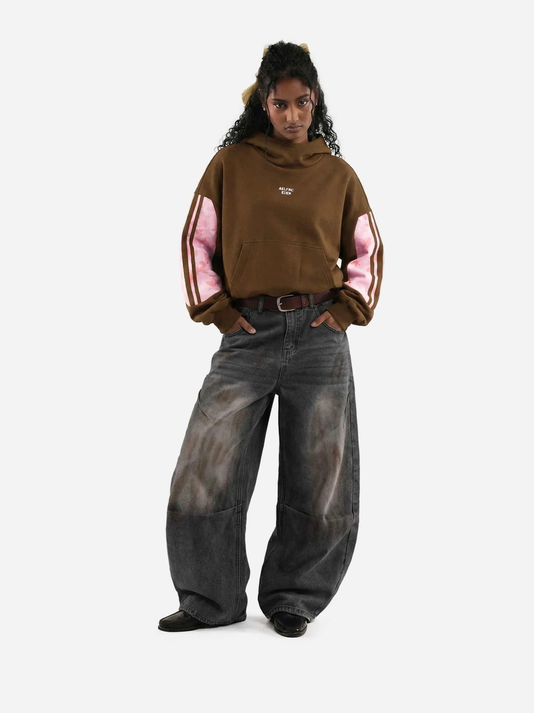 Aelfric Eden Boxy CAMO Panel Pullover Hoodie