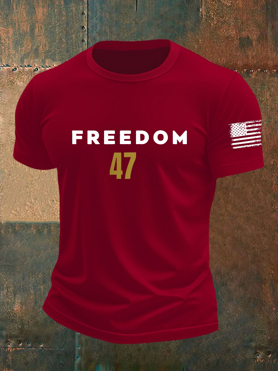 Men's Freedom 47 Flag Short Sleeve T-shirt