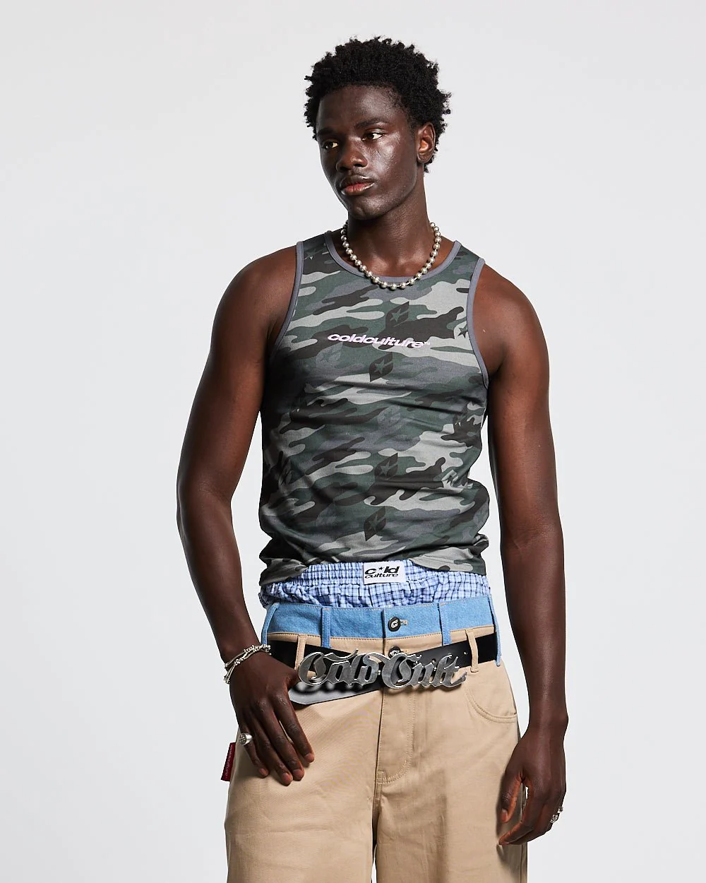 ESSENTIAL TANK TOP CAMO GREY