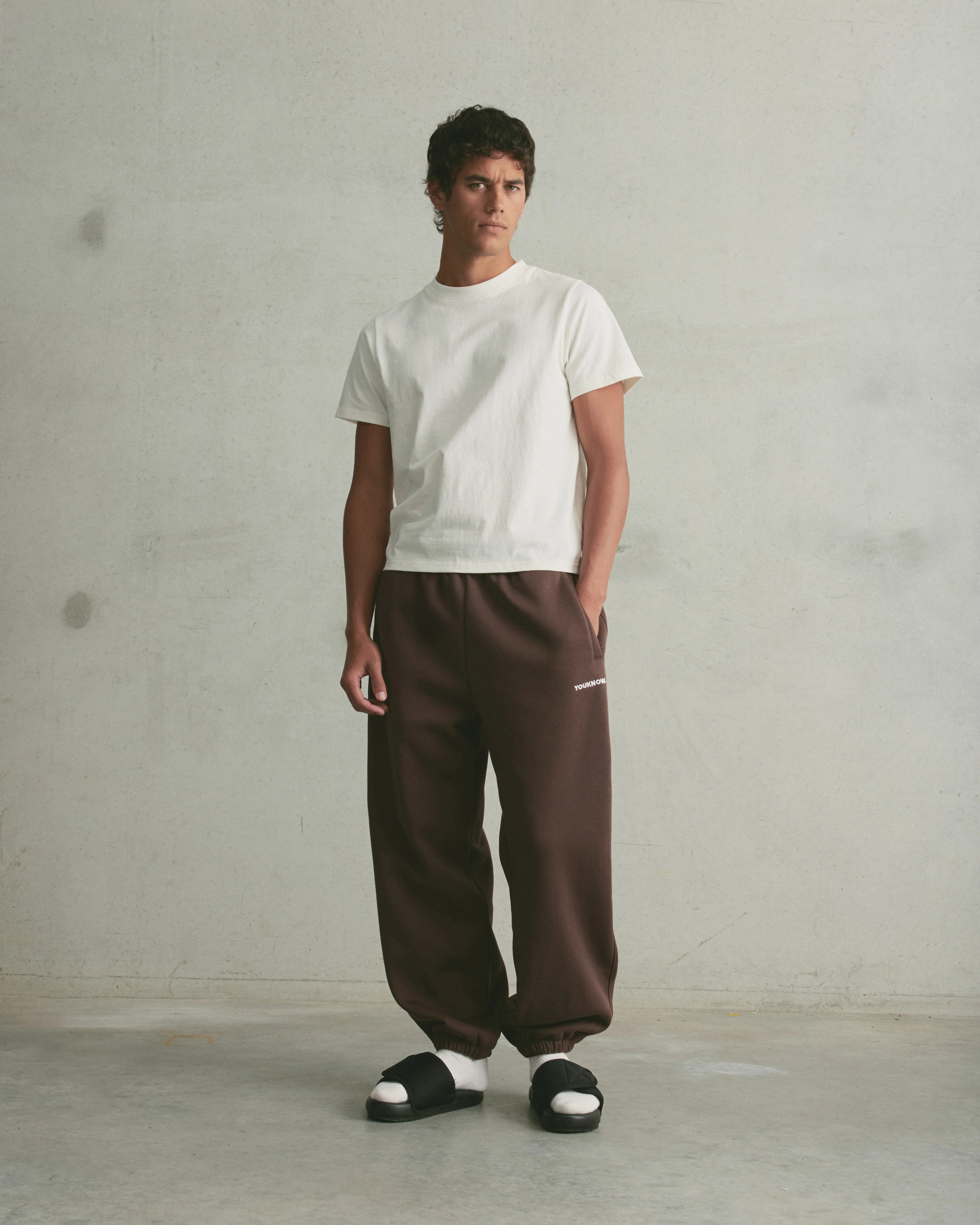 Core Cuffed Sweatpants | Brown