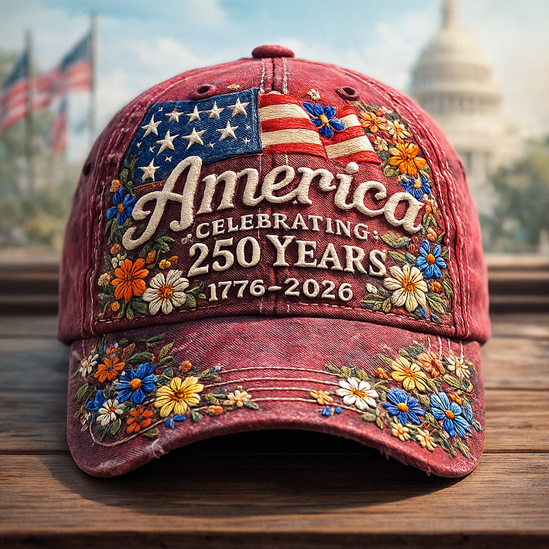 US 250th Anniversary Printed Casual Hat