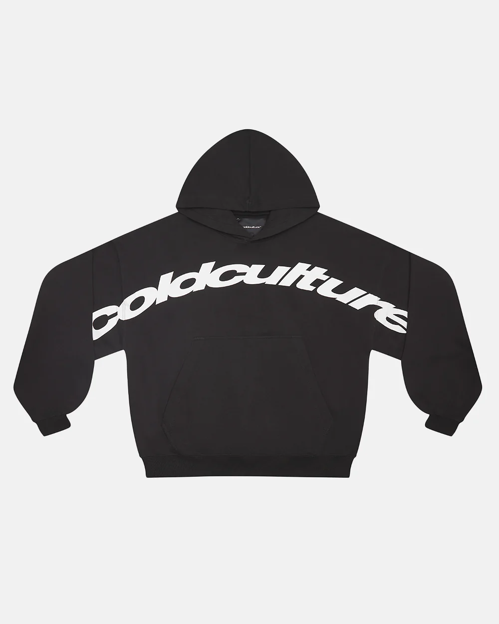 CURVED FRONT HOODIE BLACK