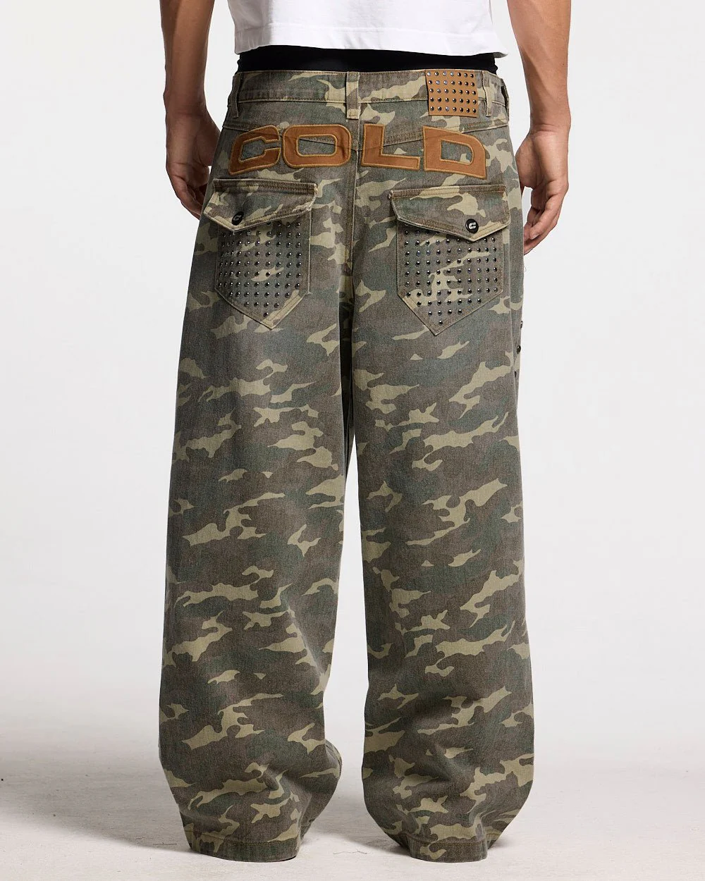 STUDS PANTS CAMO