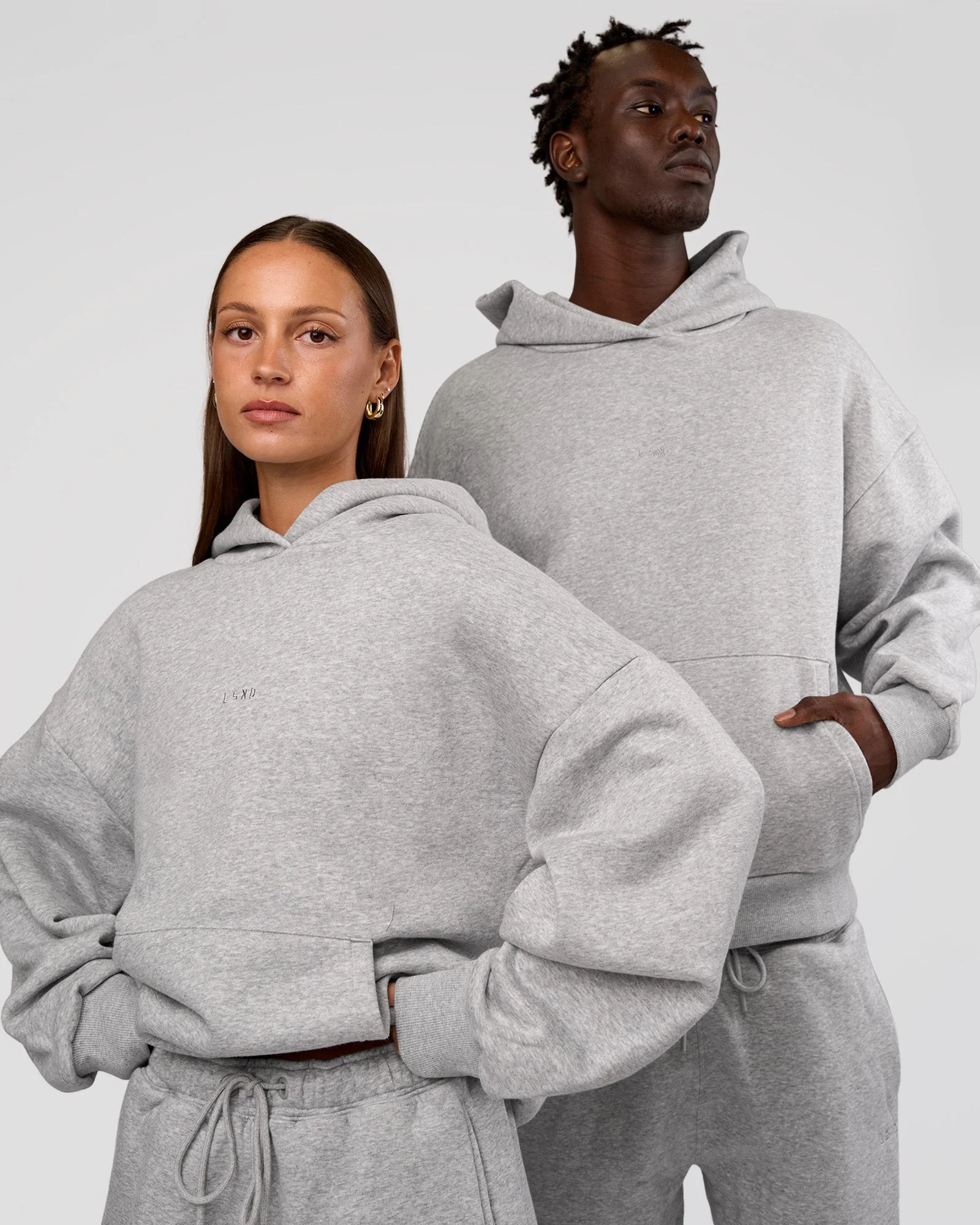 MVP Oversized Hoodie - Lt Grey Marl
