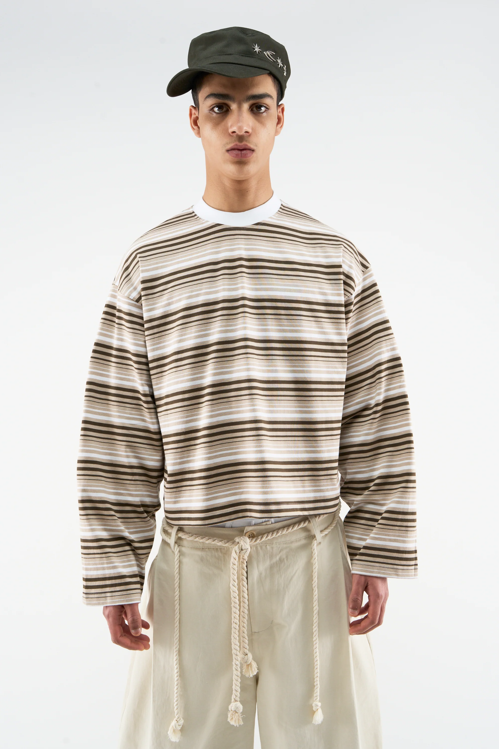 Sport Tech Brown Striped Longsleeve
