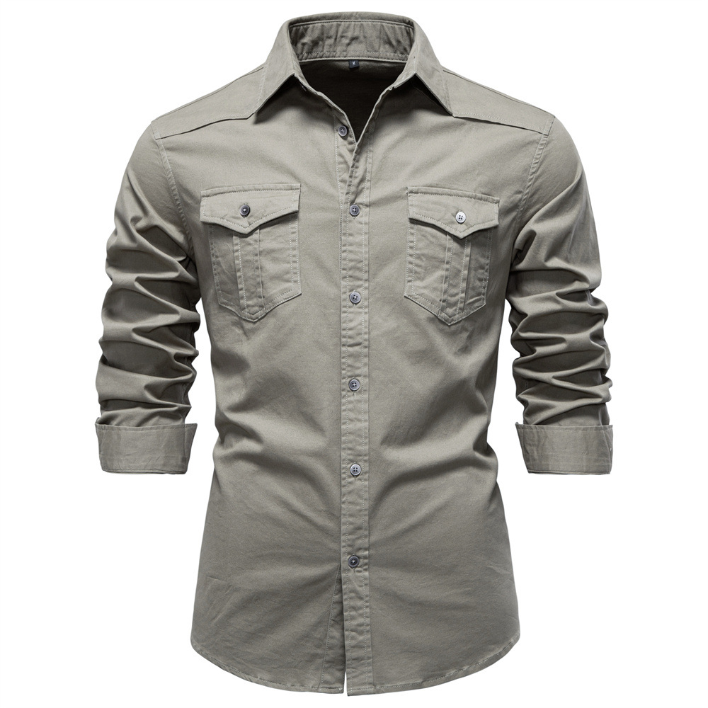 Men's Classic Denim Button-Up Shirt
