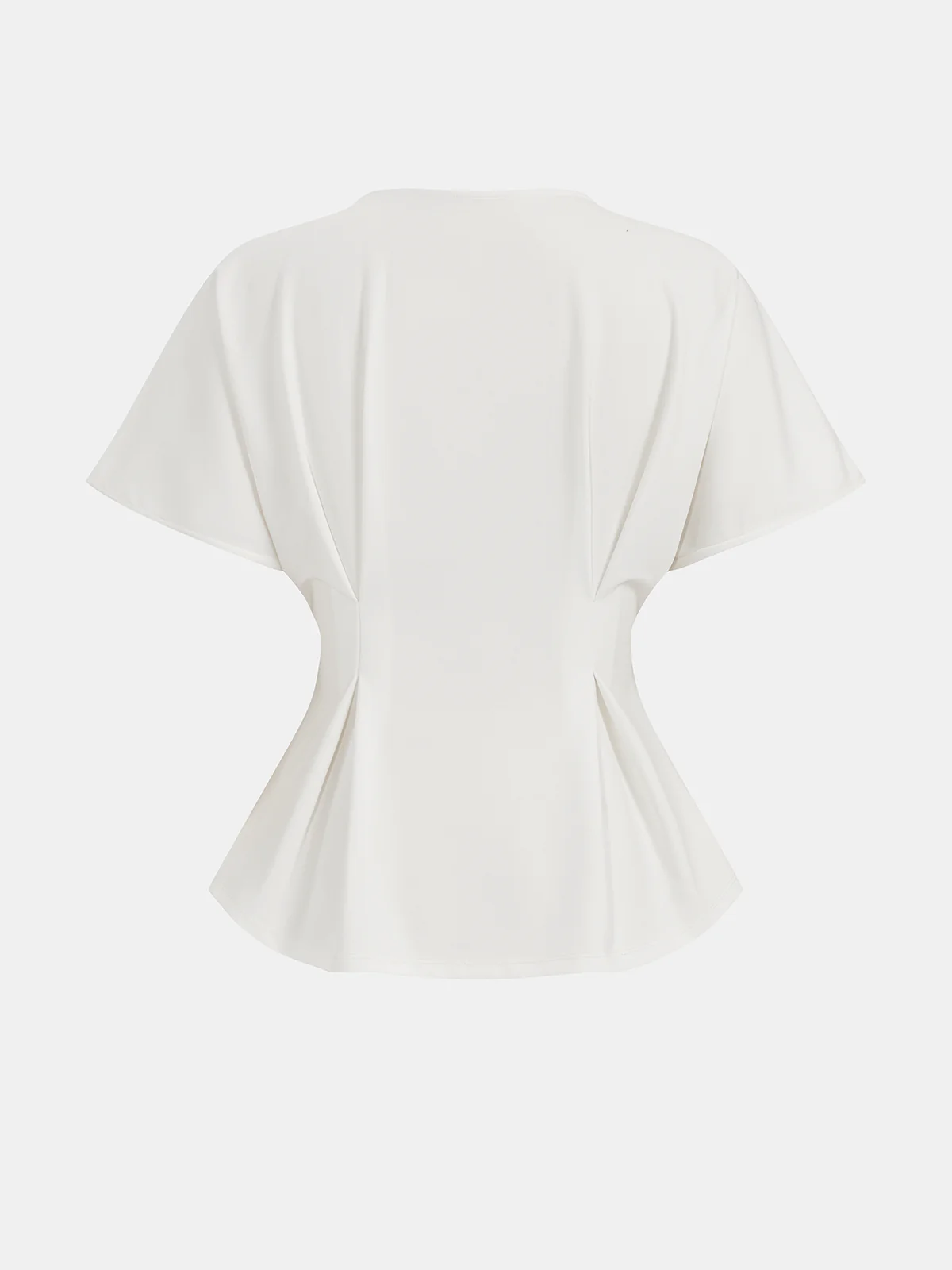 Dolman Sleeve Peplum Fitted Blouse