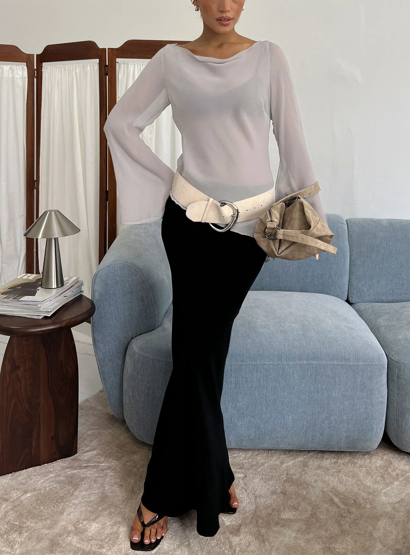 Jodie Maxi Skirt Black