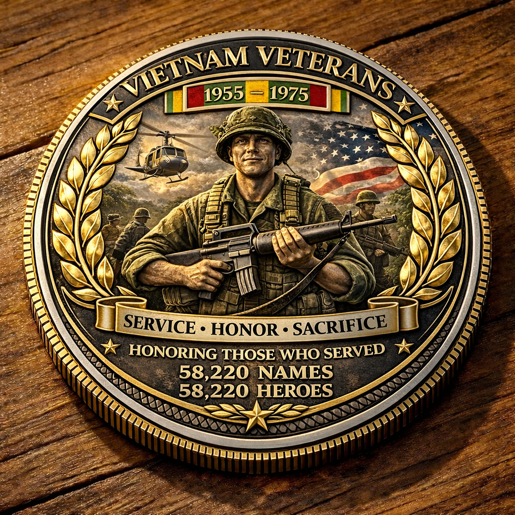 Vietnam War Veterans Memorial Coin – Never Forget