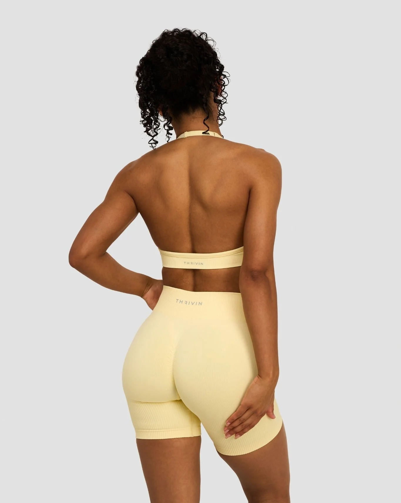 Elevate™ Sculpting Seamless Adjustable Halter Bra | Golden Butter