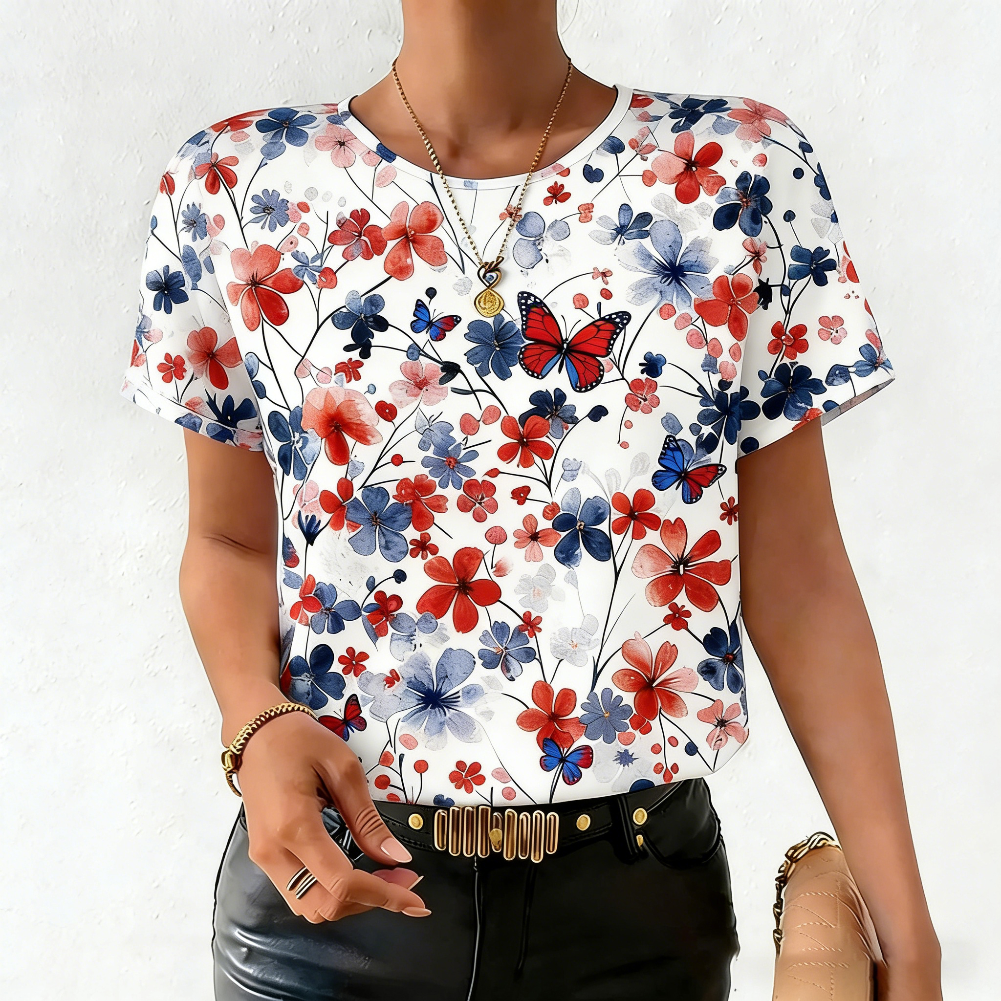 Women's Casual Floral 250th Anniversary T-shirt