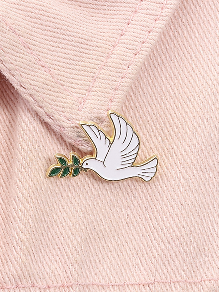 Peace Dove Badge With An Olive Branch
