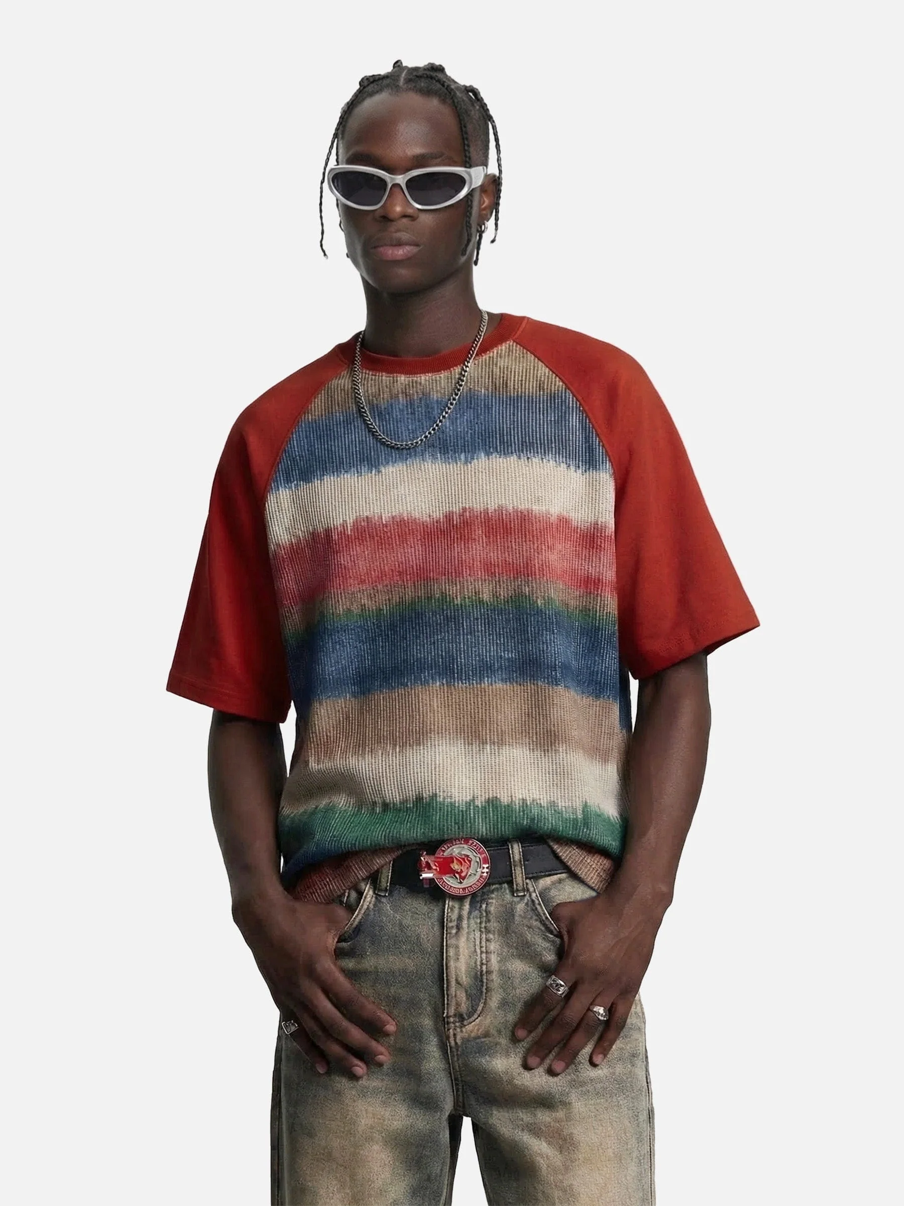 Aelfric Eden Color Block Stripe Raglan Tee