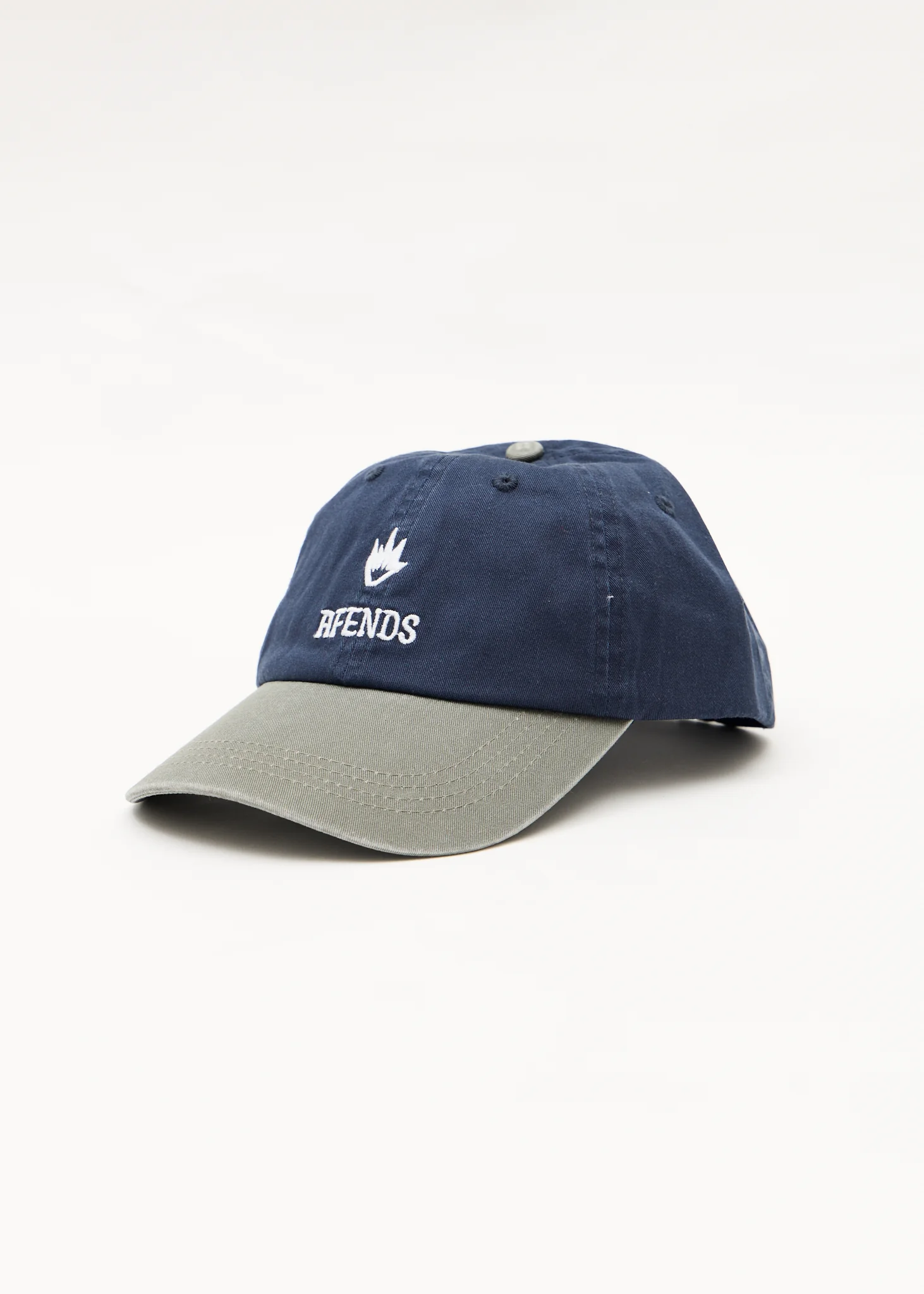 AFENDS Mens Burnin - Six Panel Cap - Deep Sea / Sycmore