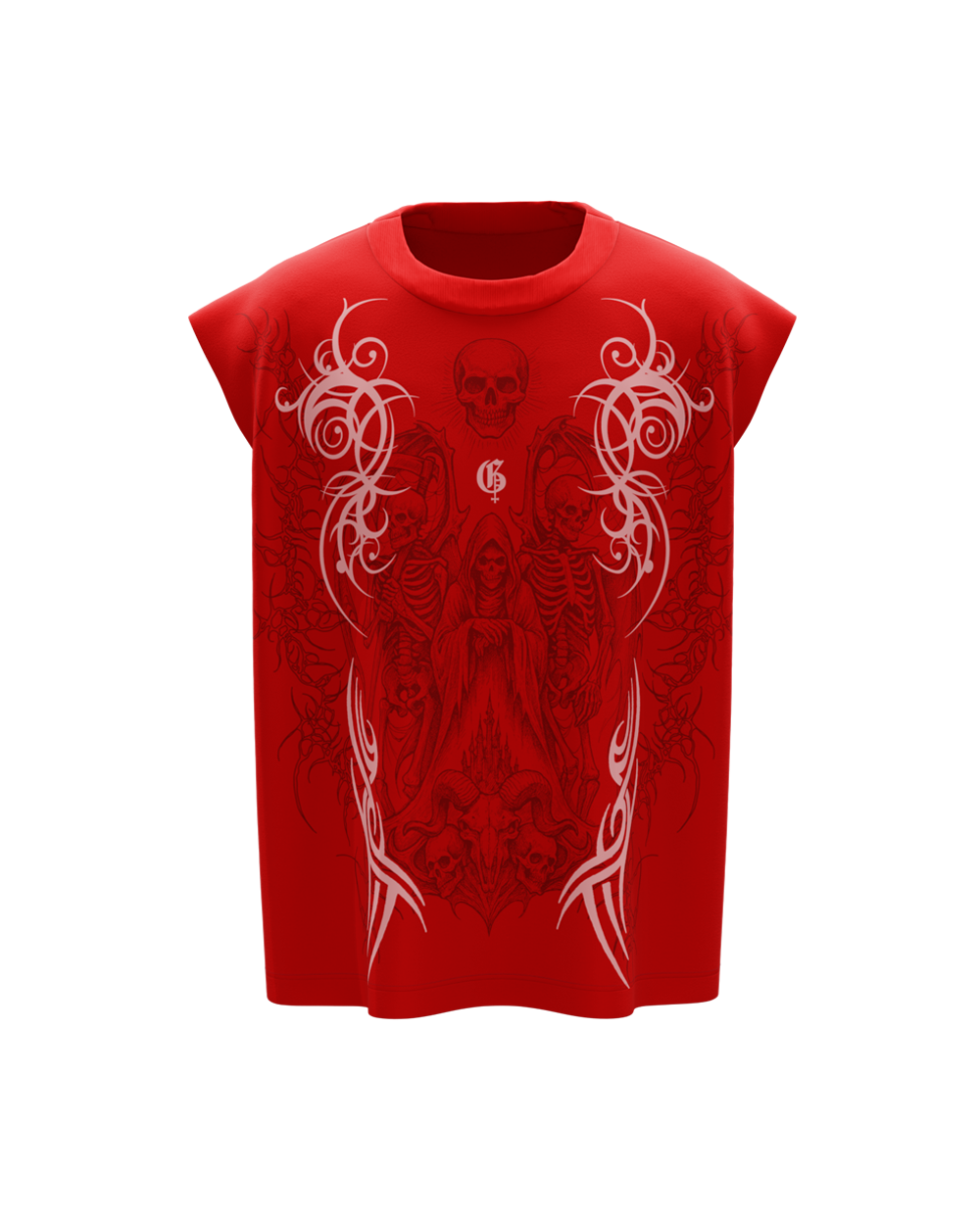 Khoon Red Boxy Unisex Vest