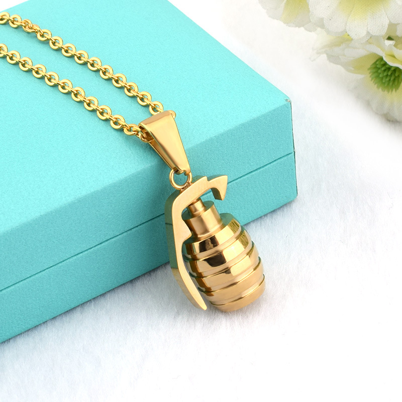 Men's Grenade Pendant Necklace