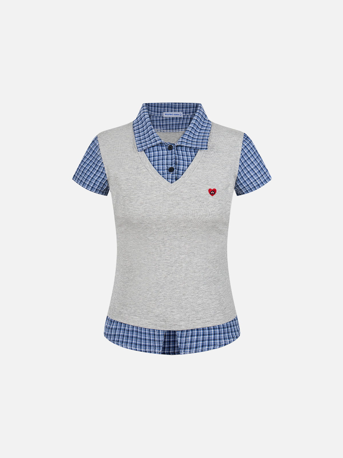 Aelfric Eden Layered Plaid Shirt Tee