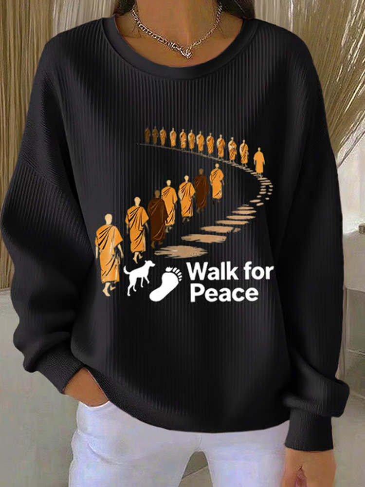 Women's Walk For Peace Art Print Sweatshirt