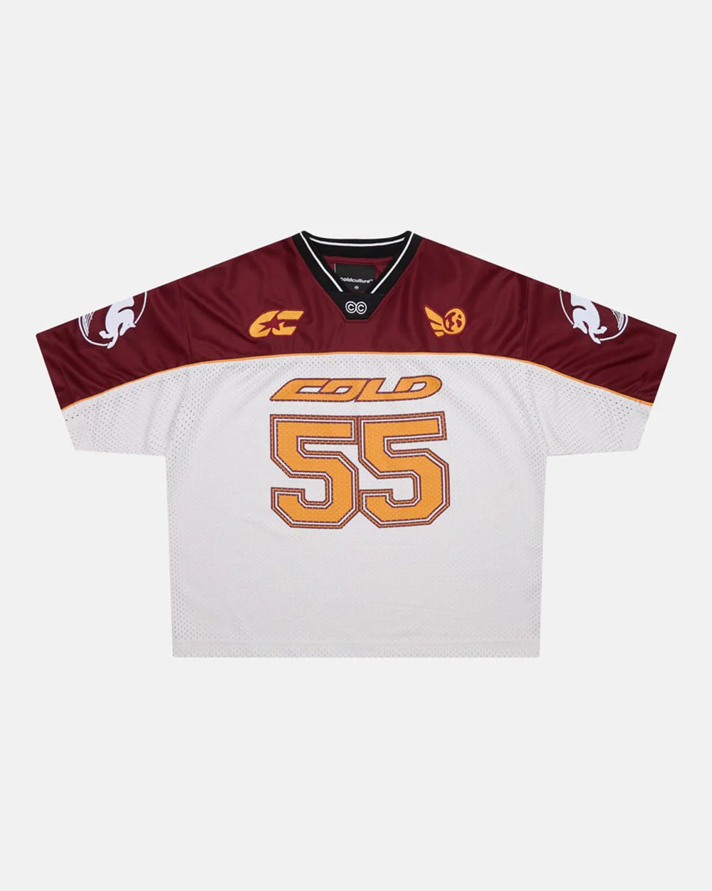AERO STEED TEE CREAM/BURGUNDY