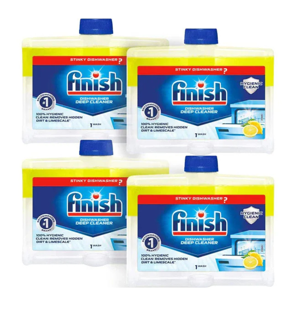 Finish Lemon Sparkle Cleaner 250 ml ×4