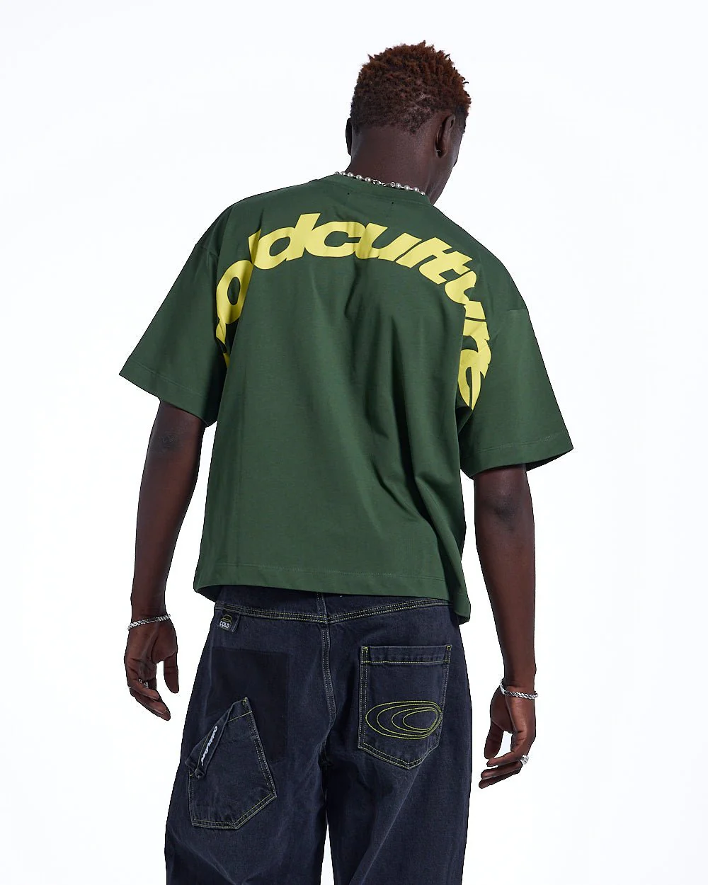 CURVED TEE GREEN & YELLOW