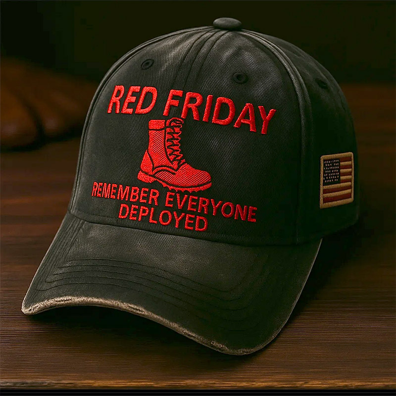 Red Friday Veterans Print Hat