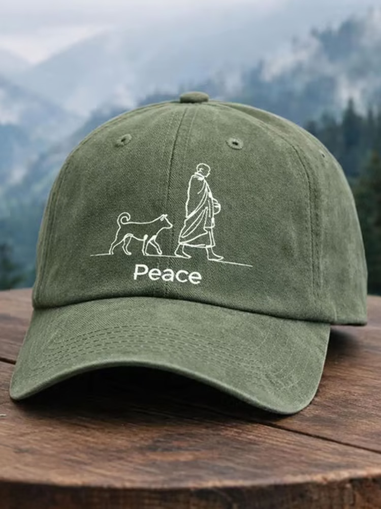 Walk For Peace Printed Casual Hat