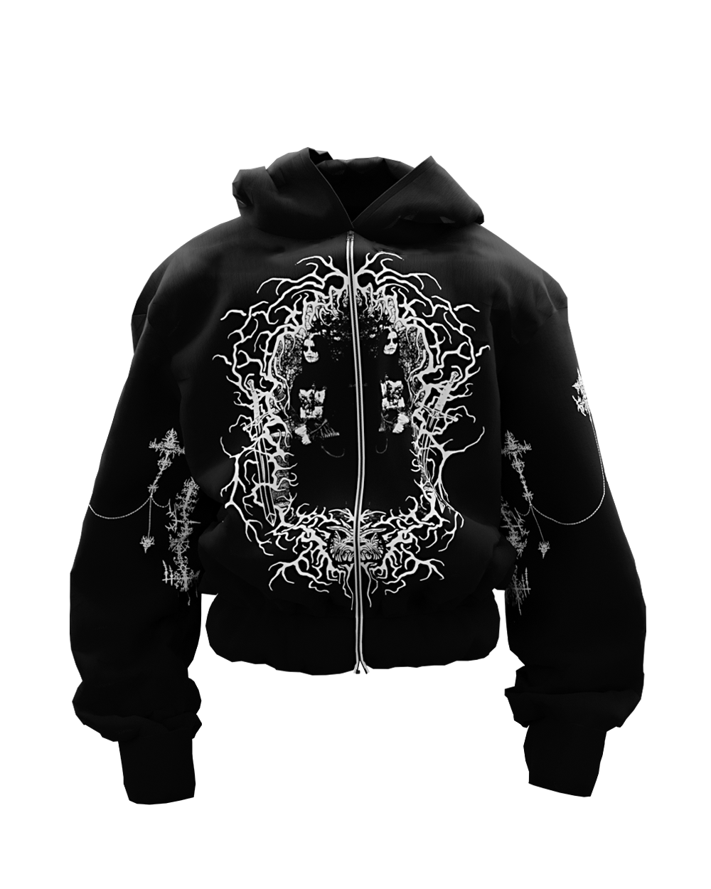 Exorcist Black Unisex Zipper Hoodie