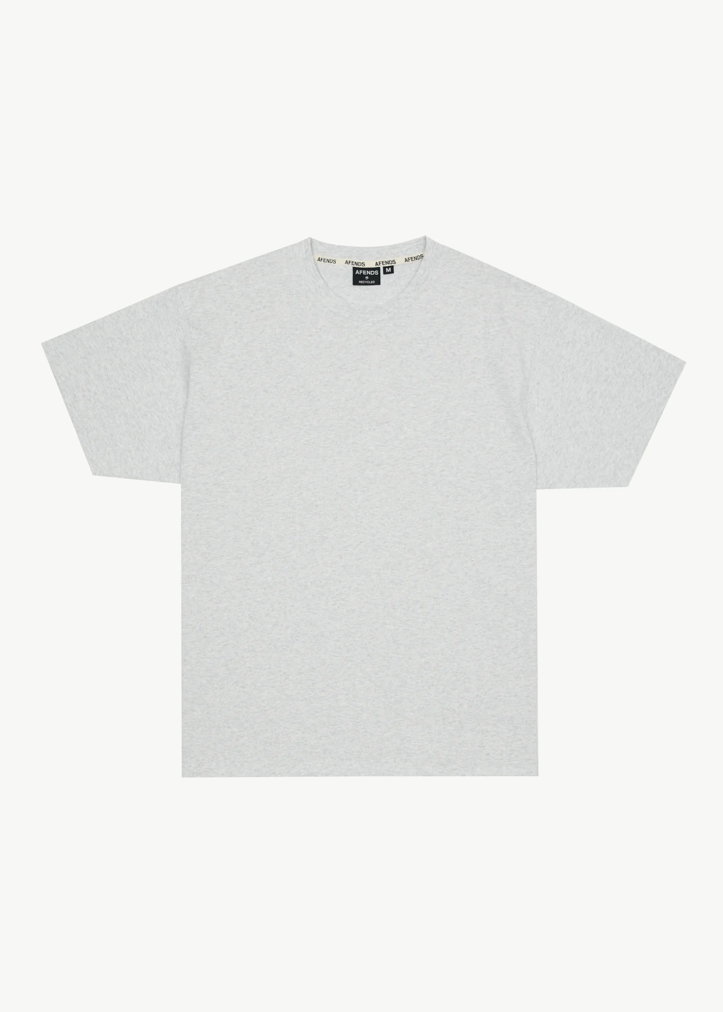 AFENDS Mens Genesis - Heavyweight Boxy Tee - Grey Marle