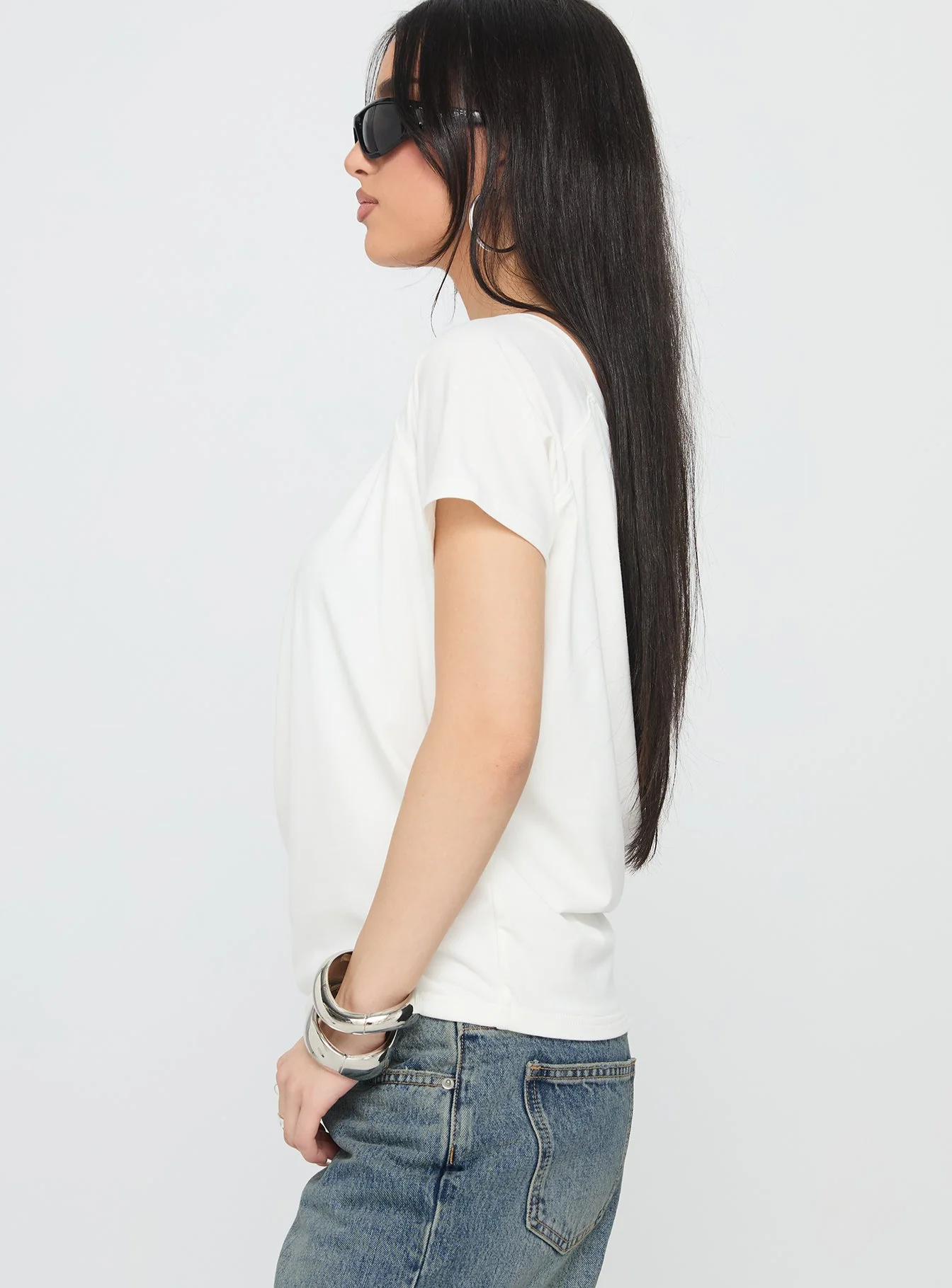 Icon Baby Off Shoulder Top White