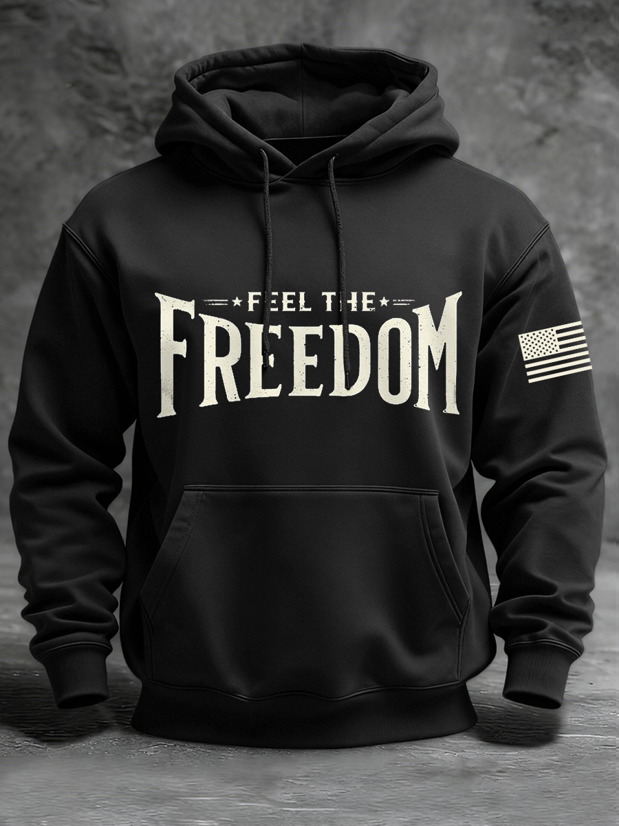 Men's Feel The Freedom Print Hoodie