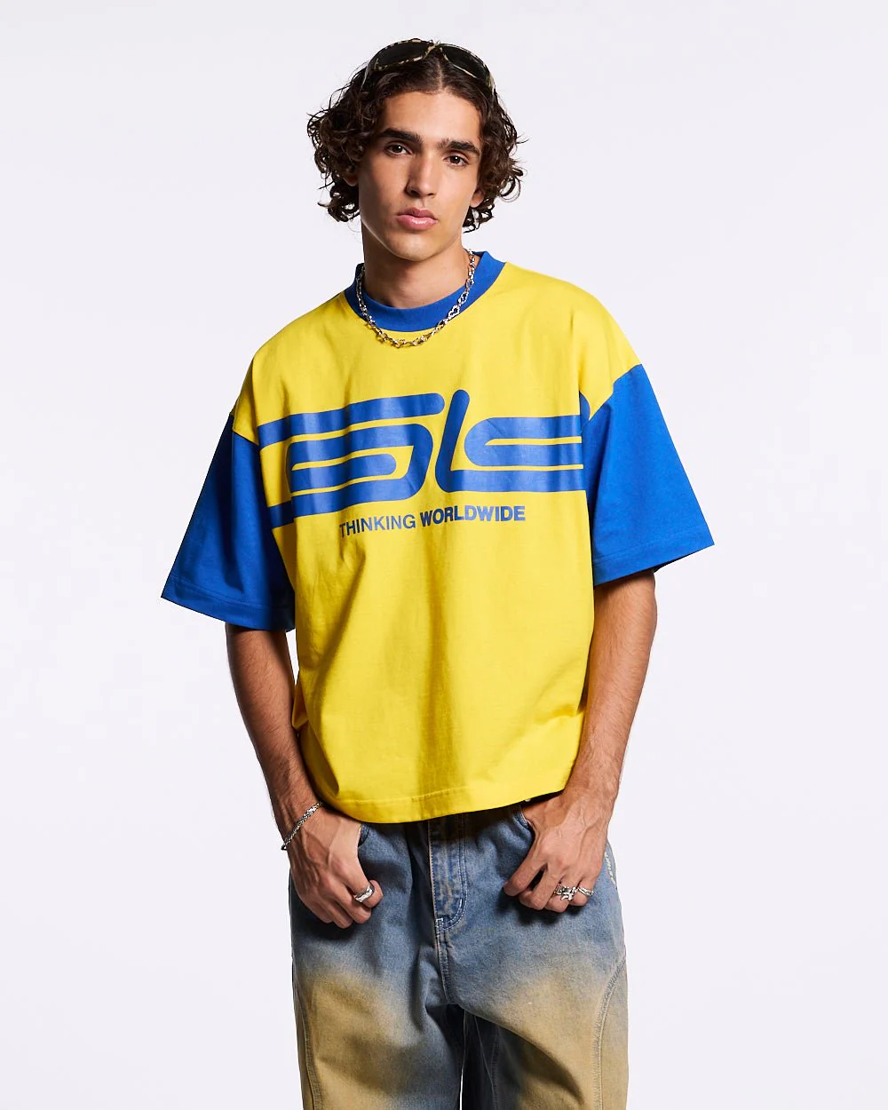TEEN SPIRIT ERA TEE YELLOW AND BLUE