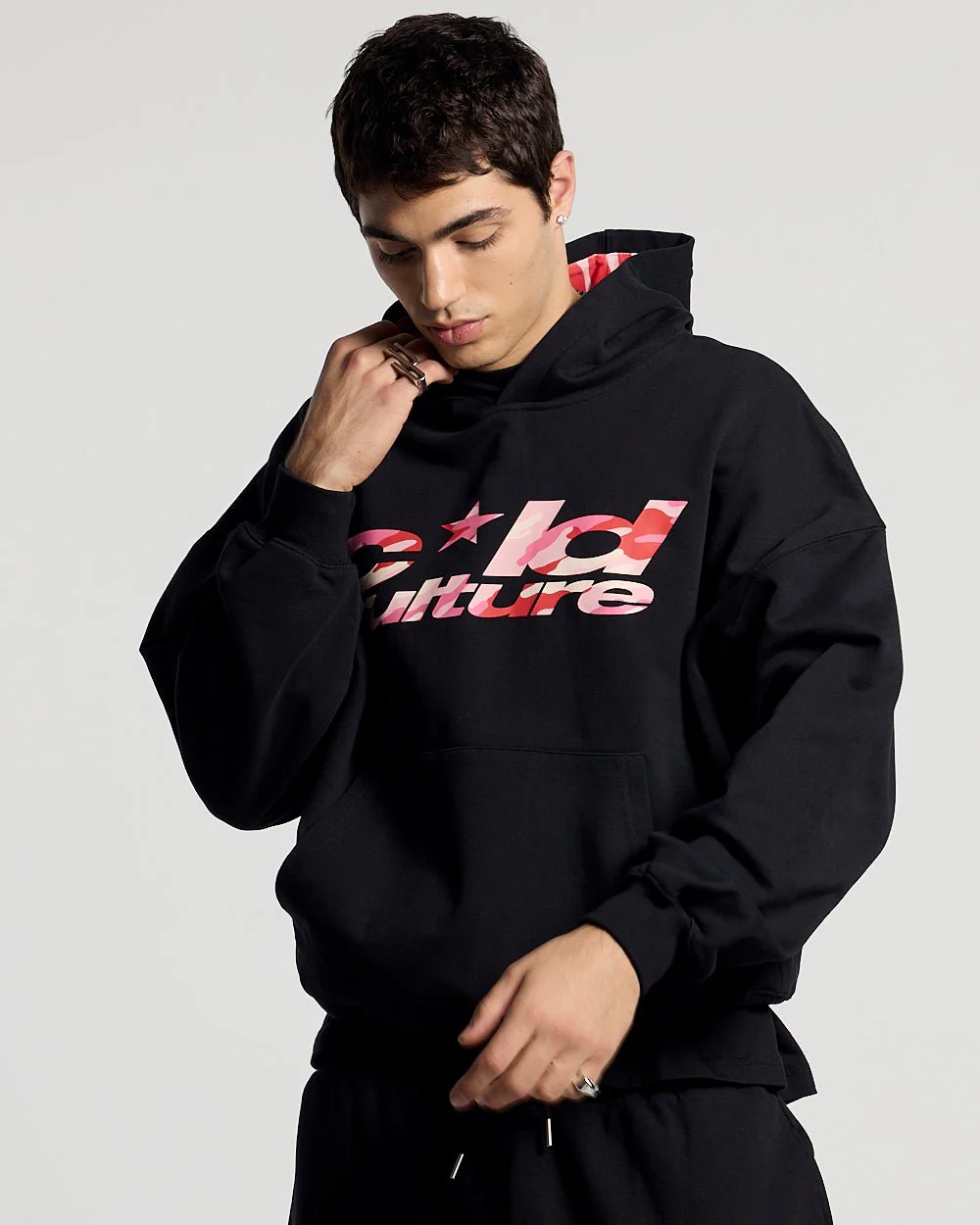 WILD CAMO HOODIE BLACK