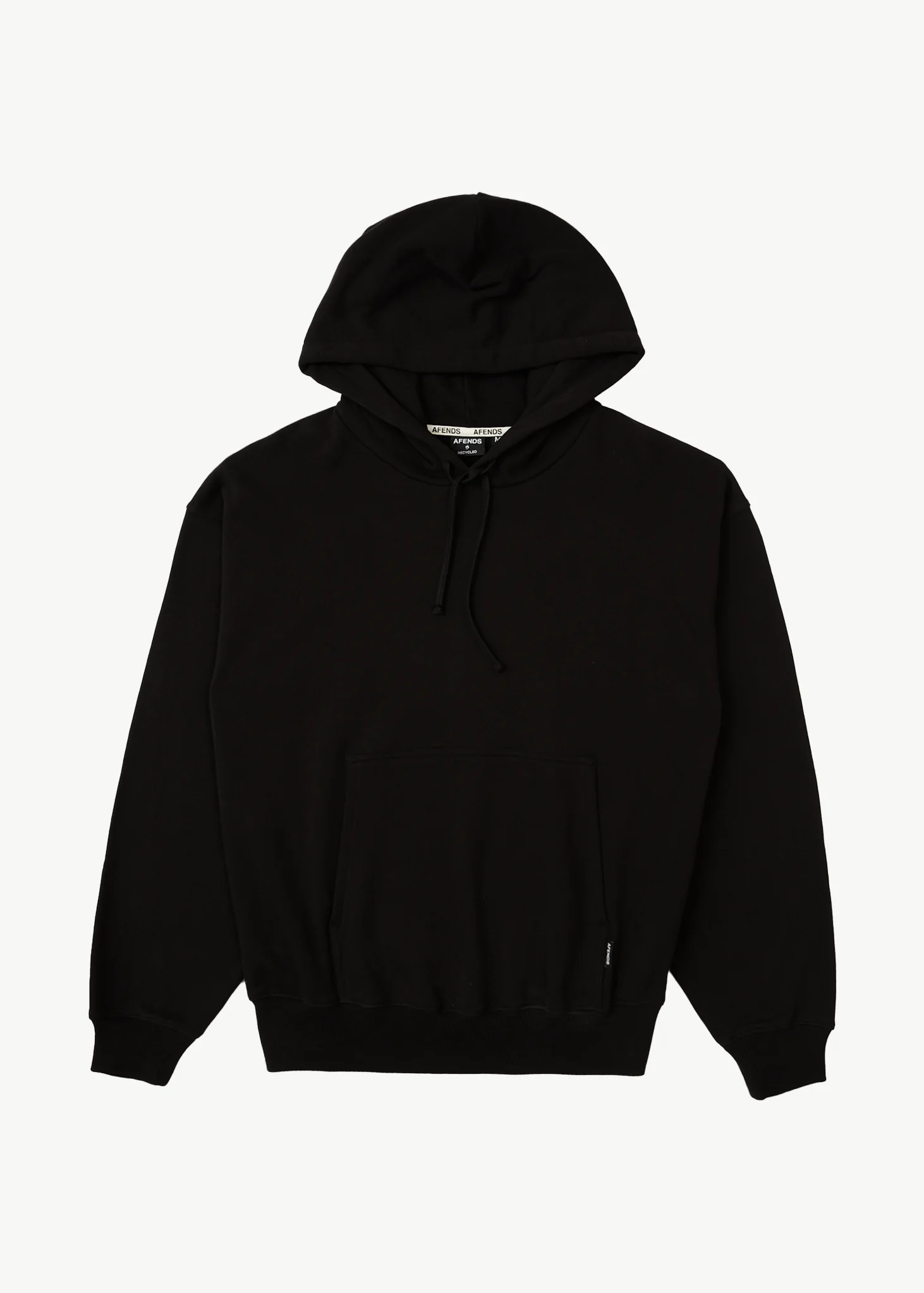 AFENDS Mens Genesis - Boxy Hoodie - Black