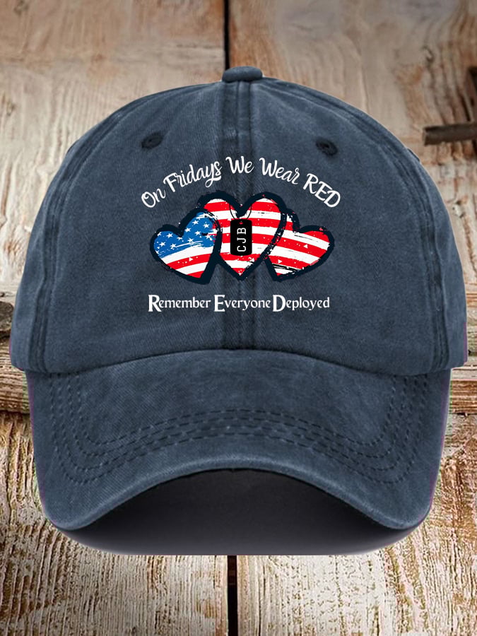 Unisex On Fridays We Wear Red Print Baseball Cap