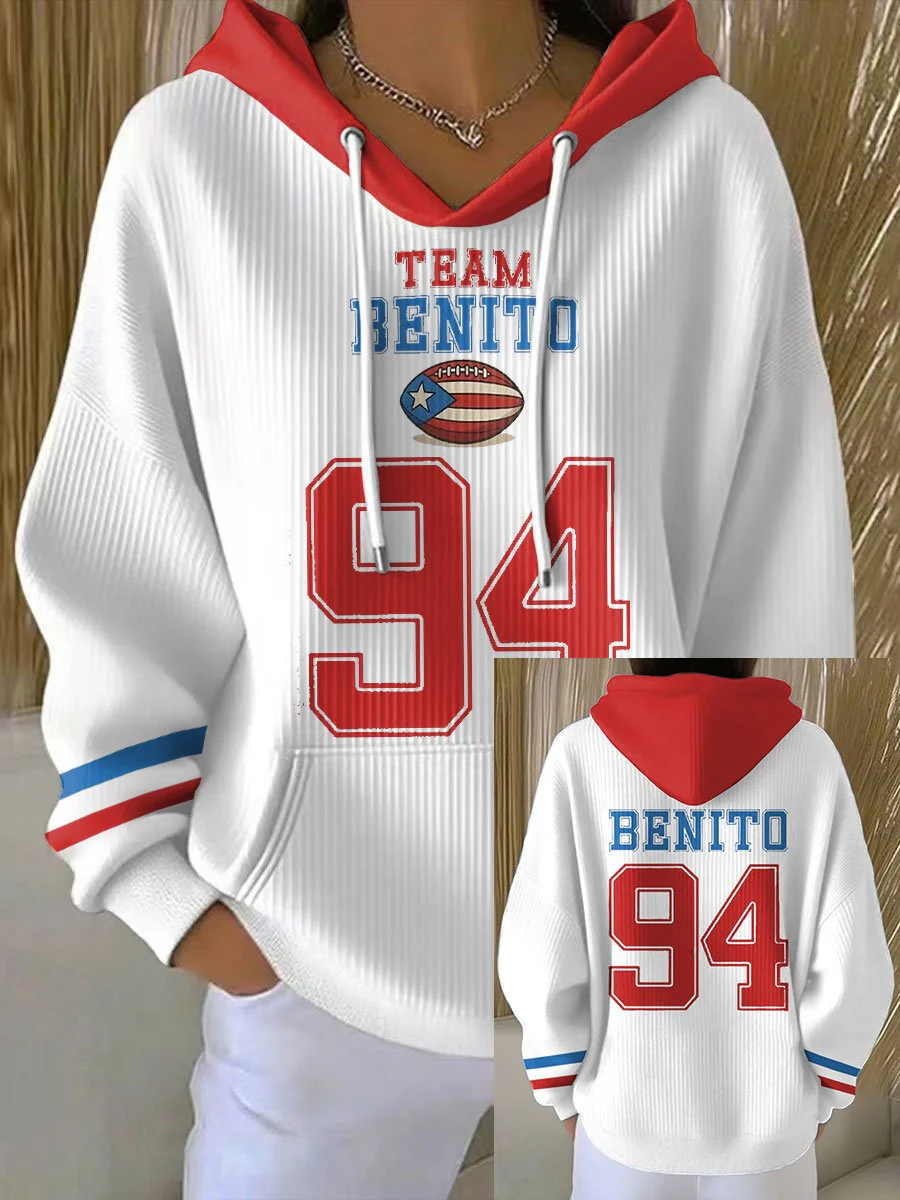 Women's Bunny Football Music Lover Hoodie